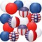 18-Pack Patriotic Hanging Paper Lanterns – Red, White & Blue American Flag Lanterns for 4th of July, Independence Day, Military, Graduation, and Patriotic Party Décor